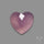 Rose Cut Lavender Chalcedony Heart