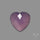 Rose Cut Lavender Chalcedony Heart