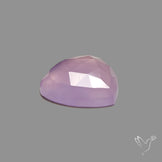 Rose Cut Lavender Chalcedony Heart