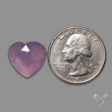 Rose Cut Lavender Chalcedony Heart