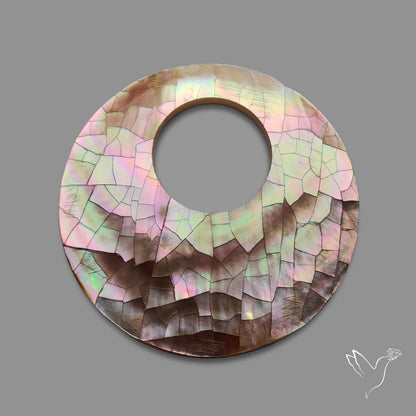 Round Mother Of Pearl Mosaic with Drilled Hole