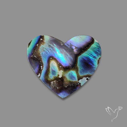 Abalone Shell Heart (Backed)