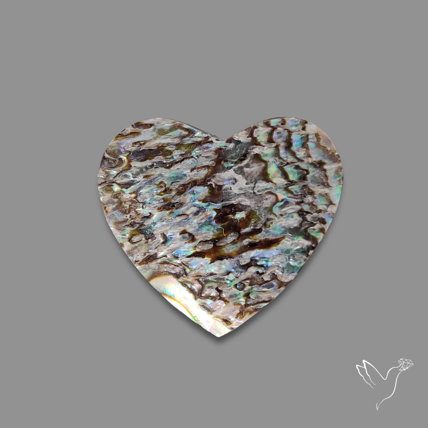 Abalone Shell Heart (Backed)
