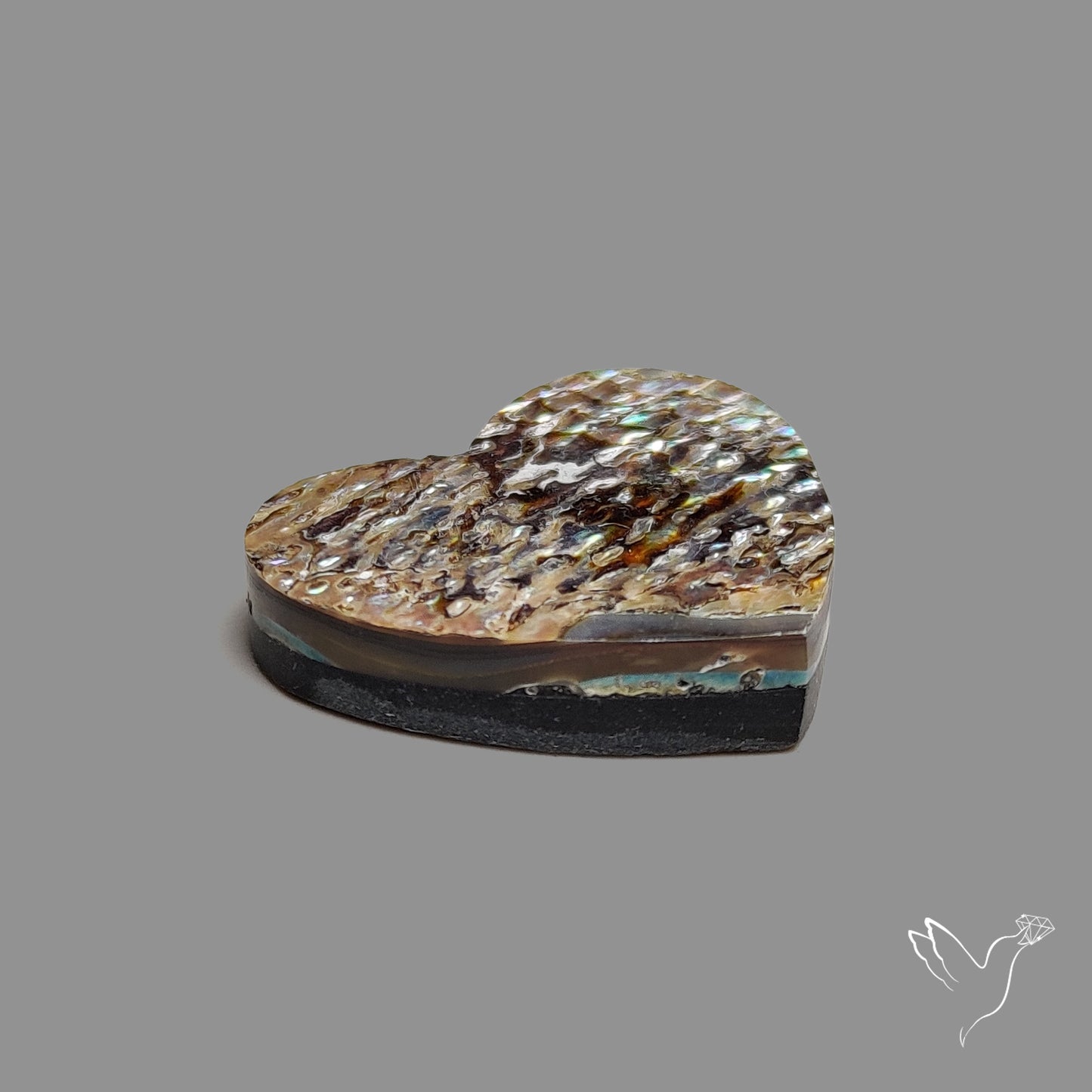 Abalone Shell Heart (Backed)