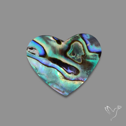 Abalone Shell Heart (Backed)