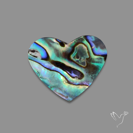 Abalone Shell Heart (Backed)