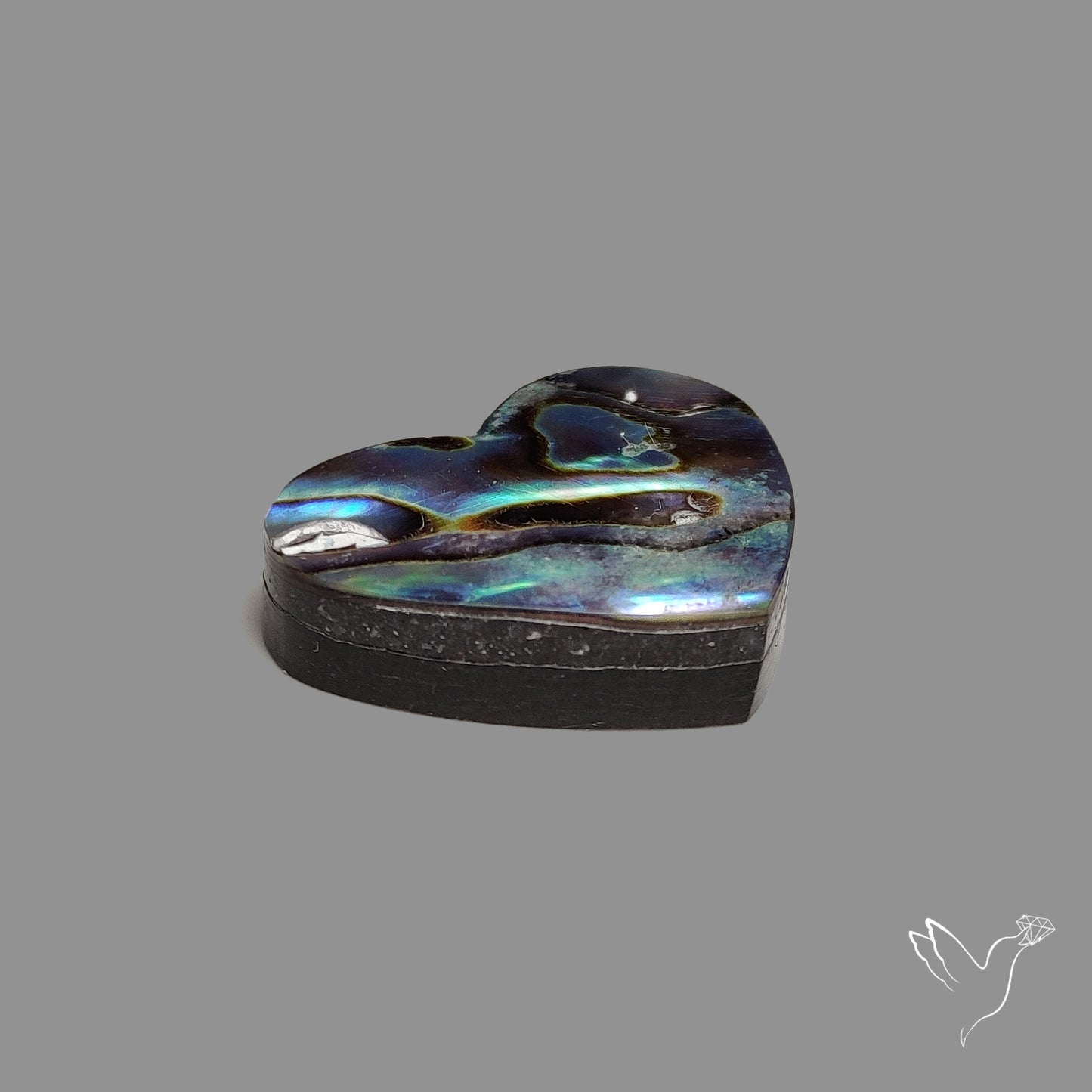 Abalone Shell Heart (Backed)