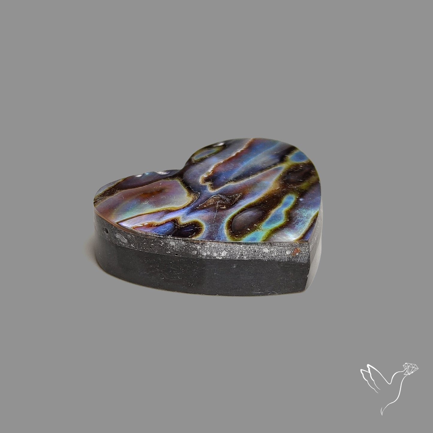 Abalone Shell Heart (Backed)
