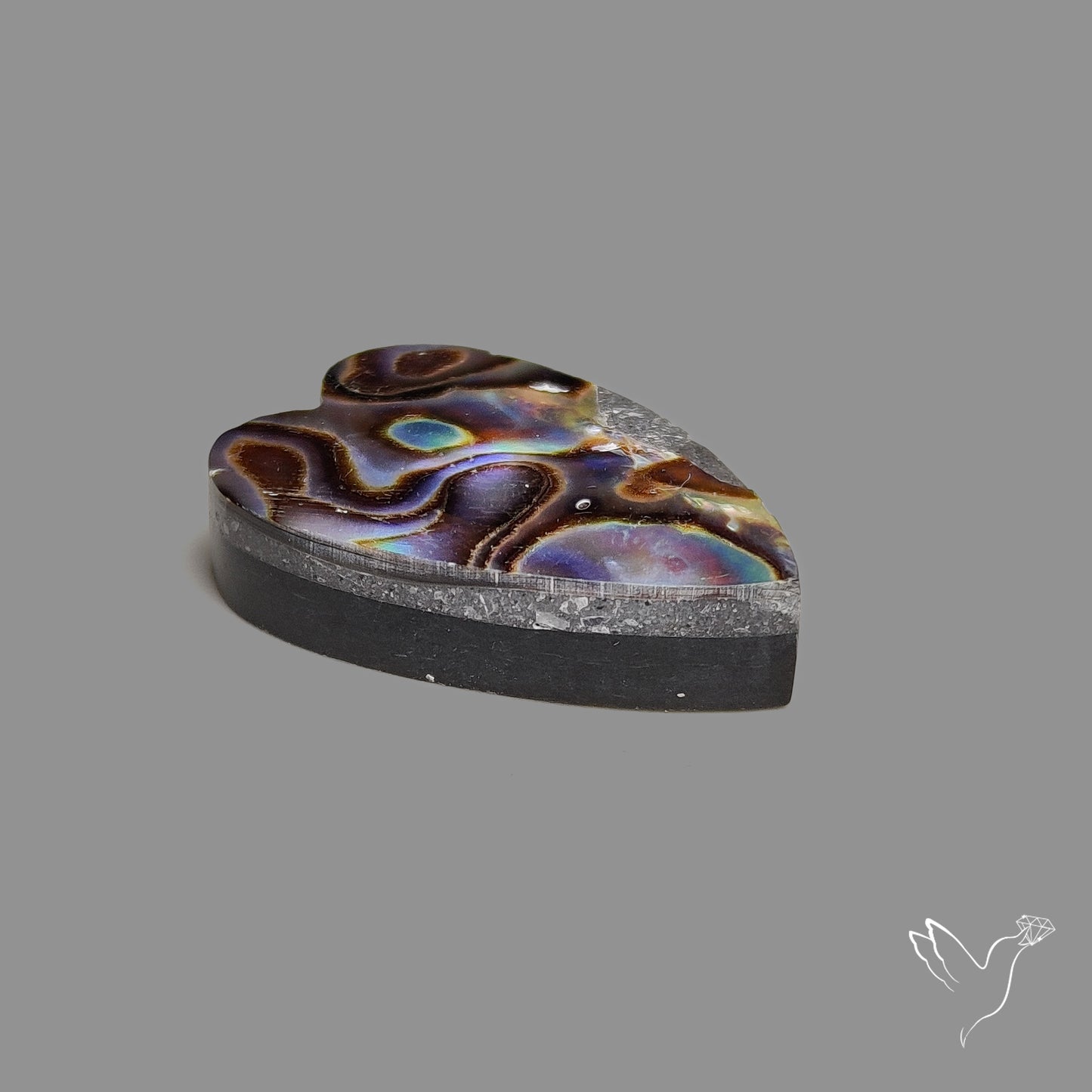 Abalone Shell Heart (Backed)