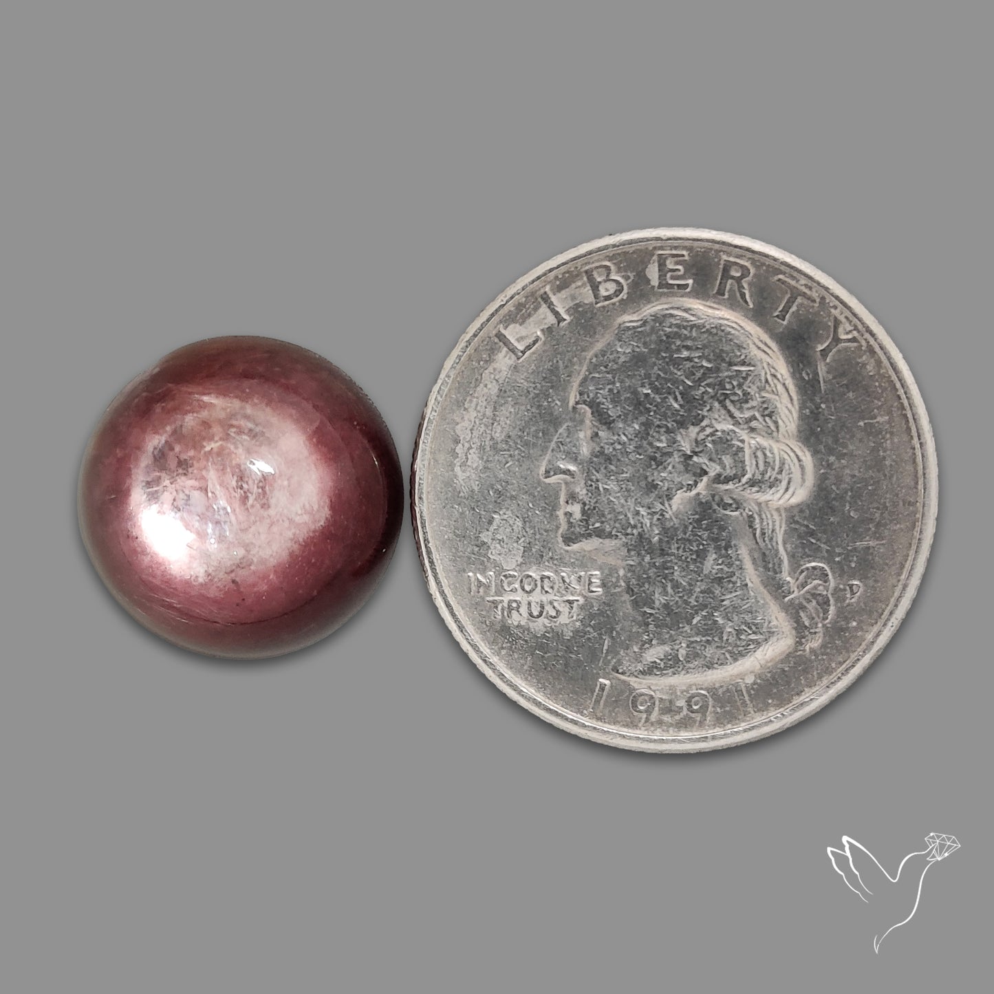 Gem Lepidolite Mica Round Cabochon