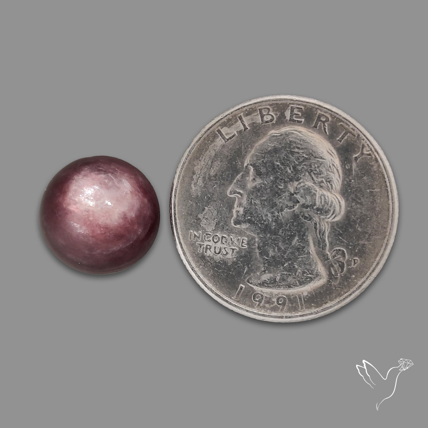 Gem Lepidolite Mica Round Cabochon