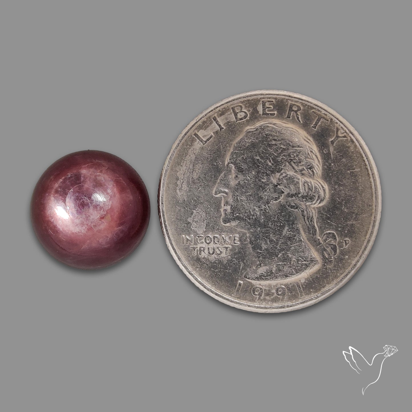 Gem Lepidolite Mica Round Cabochon