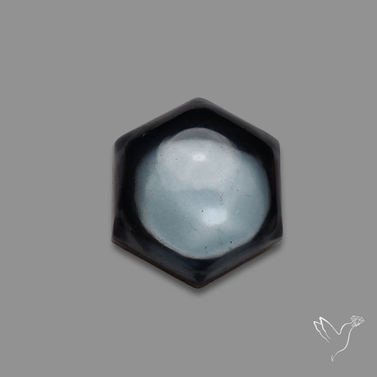Hematite with Quartz Doublet Cabochon
