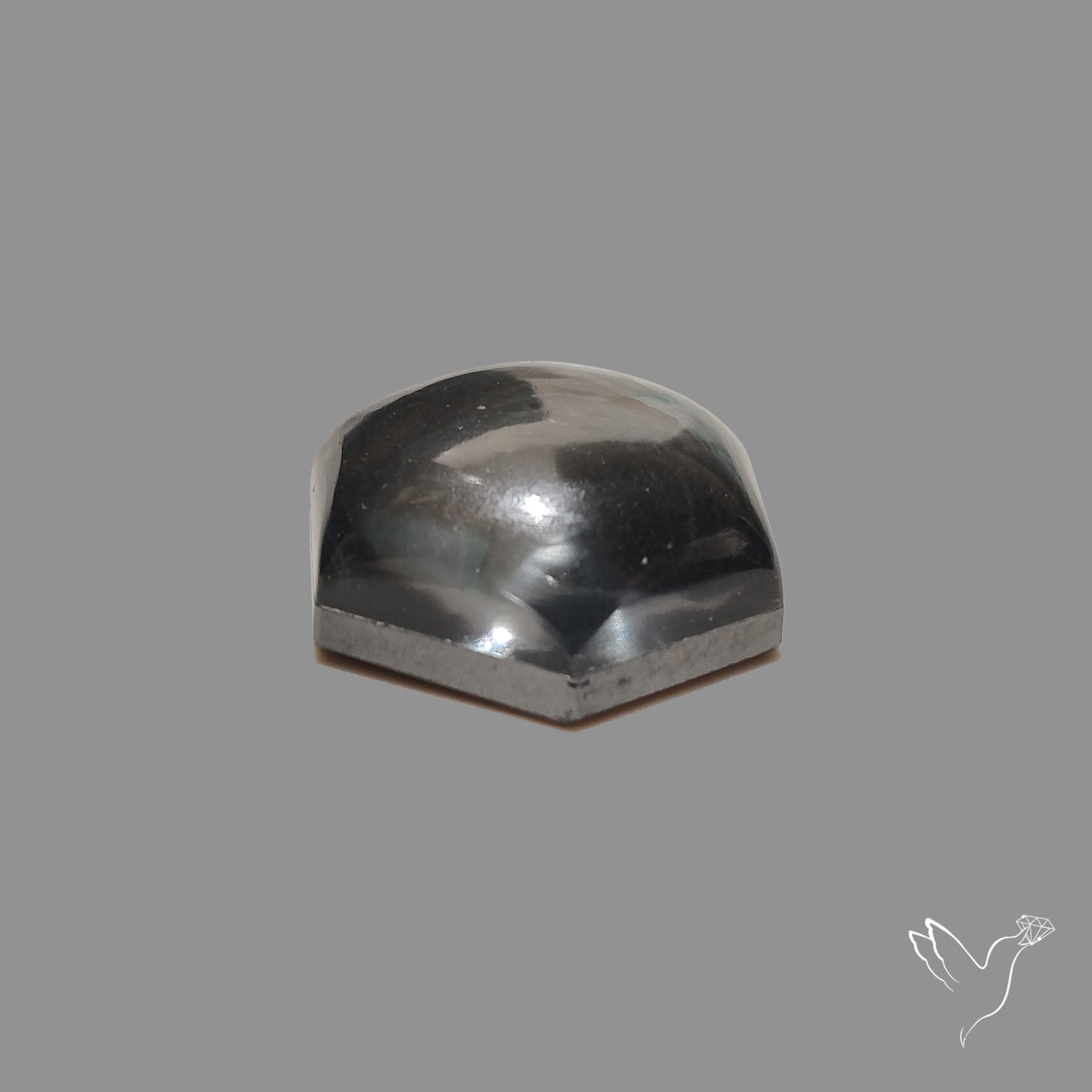 Hematite with Quartz Doublet Cabochon