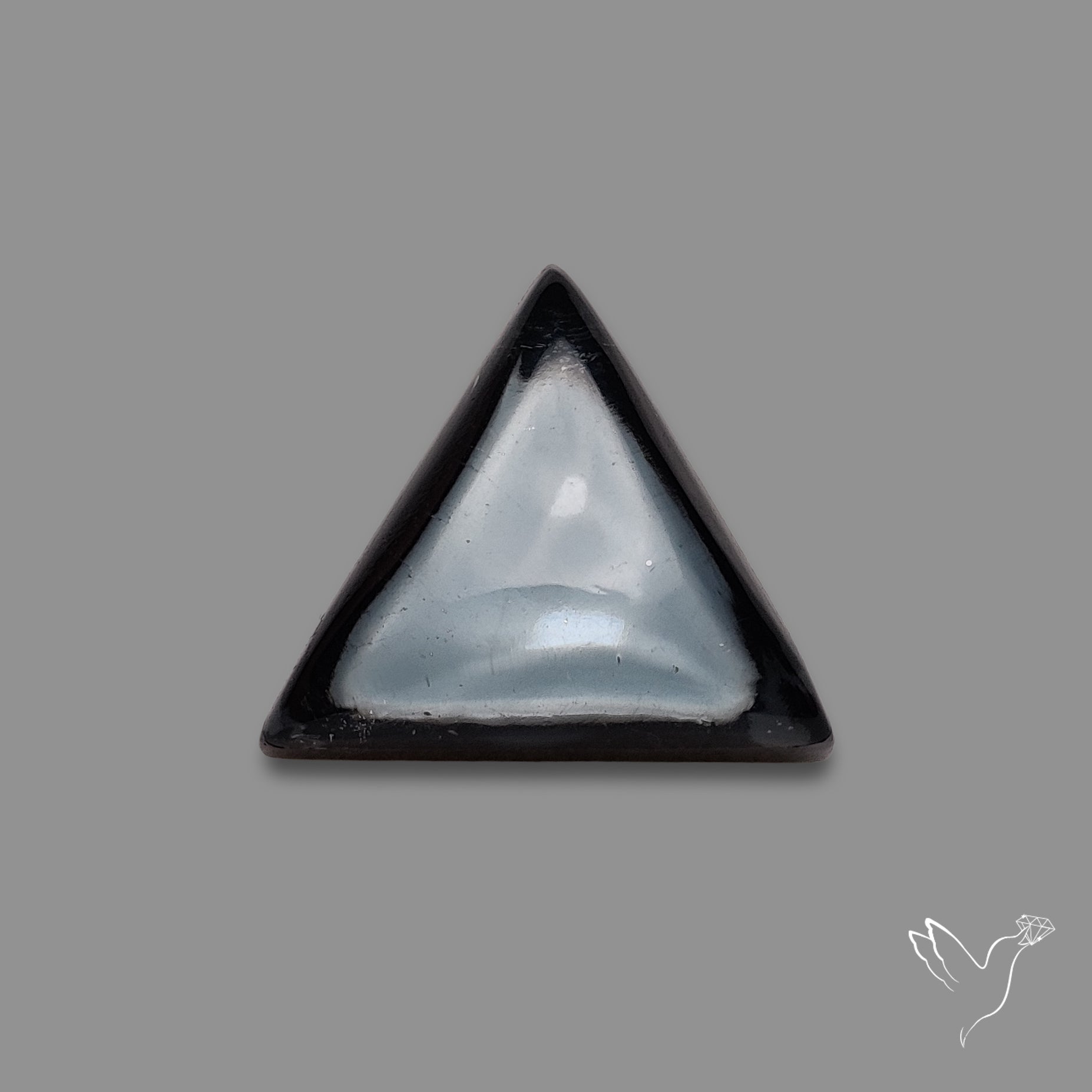 Hematite with Quartz Doublet Cabochon