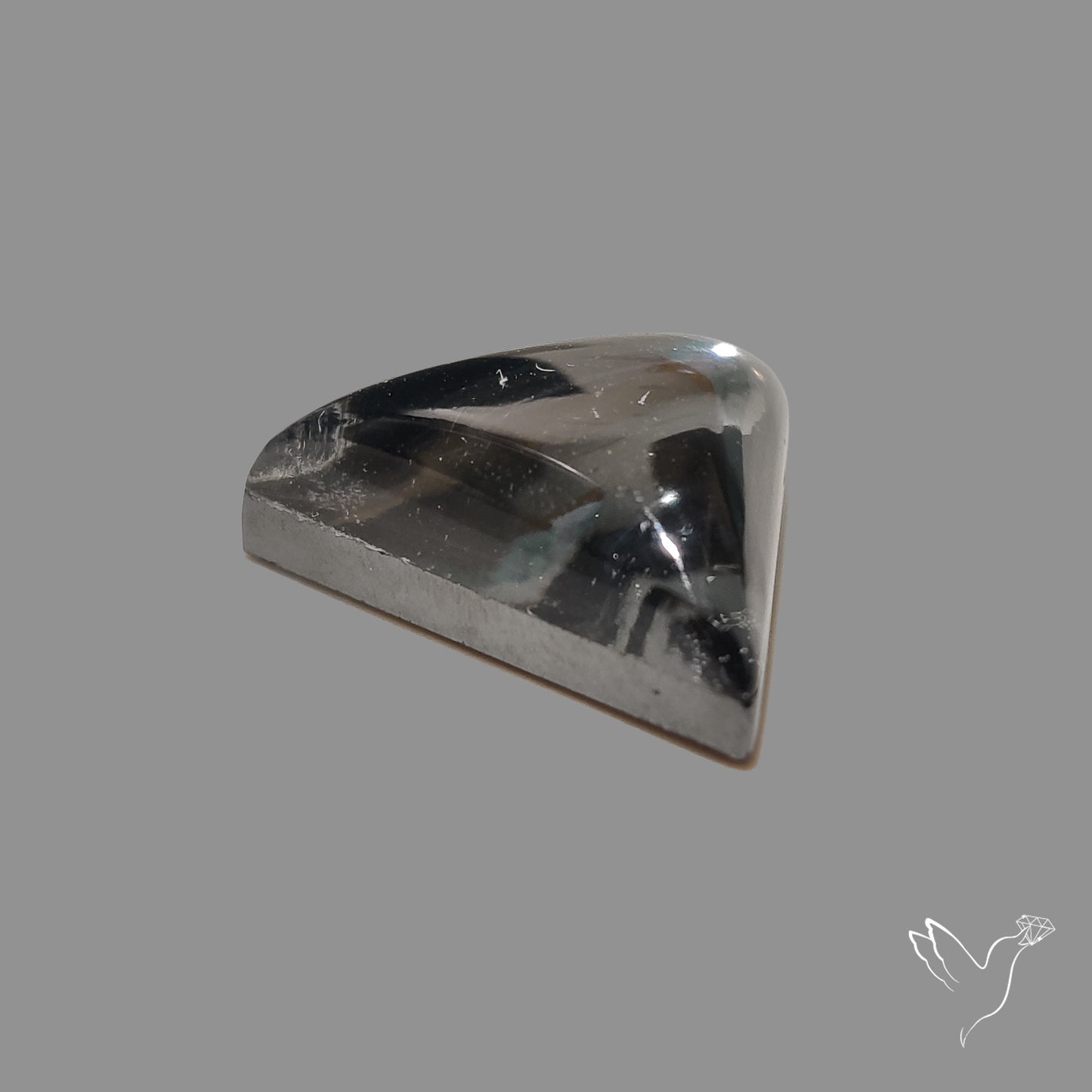 Hematite with Quartz Doublet Cabochon
