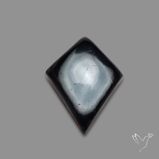 Hematite with Quartz Doublet Cabochon