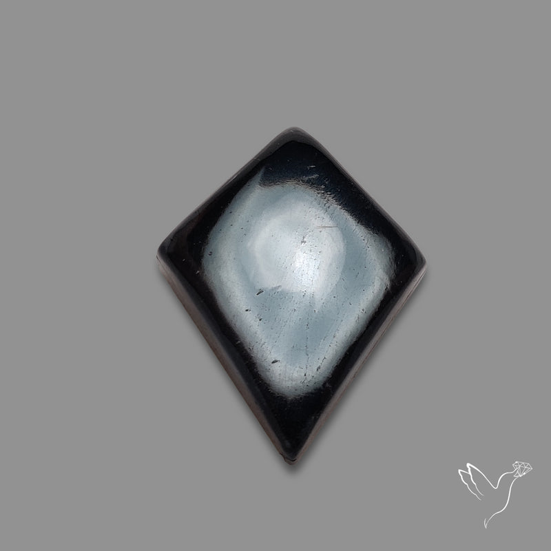 Hematite with Quartz Doublet Cabochon