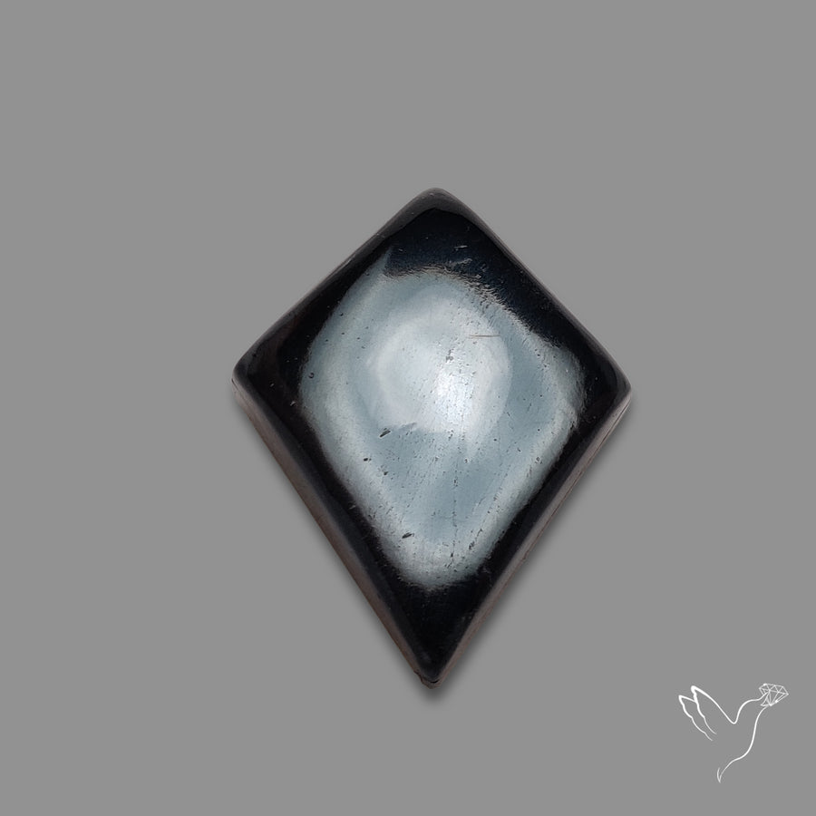 Hematite with Quartz Doublet Cabochon
