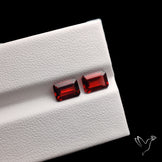 Natural Almandine Garnet (Pyrope) Faceted Pair
