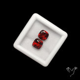 Natural Almandine Garnet (Pyrope) Faceted Pair