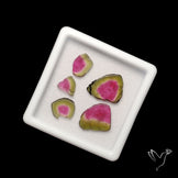 Watermelon Tourmaline Slice Set