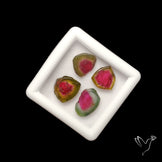 Watermelon Tourmaline Slice Set