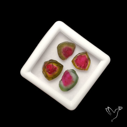 Watermelon Tourmaline Slice Set