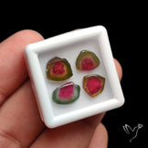 Watermelon Tourmaline Slice Set