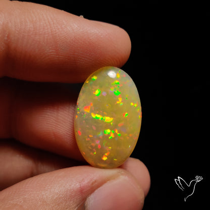 Ethiopian Opal Cabochon Rare Pin Dot Fire