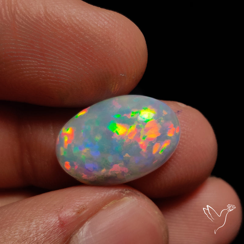 Ethiopian Opal Cabochon Rare Pin Dot Fire