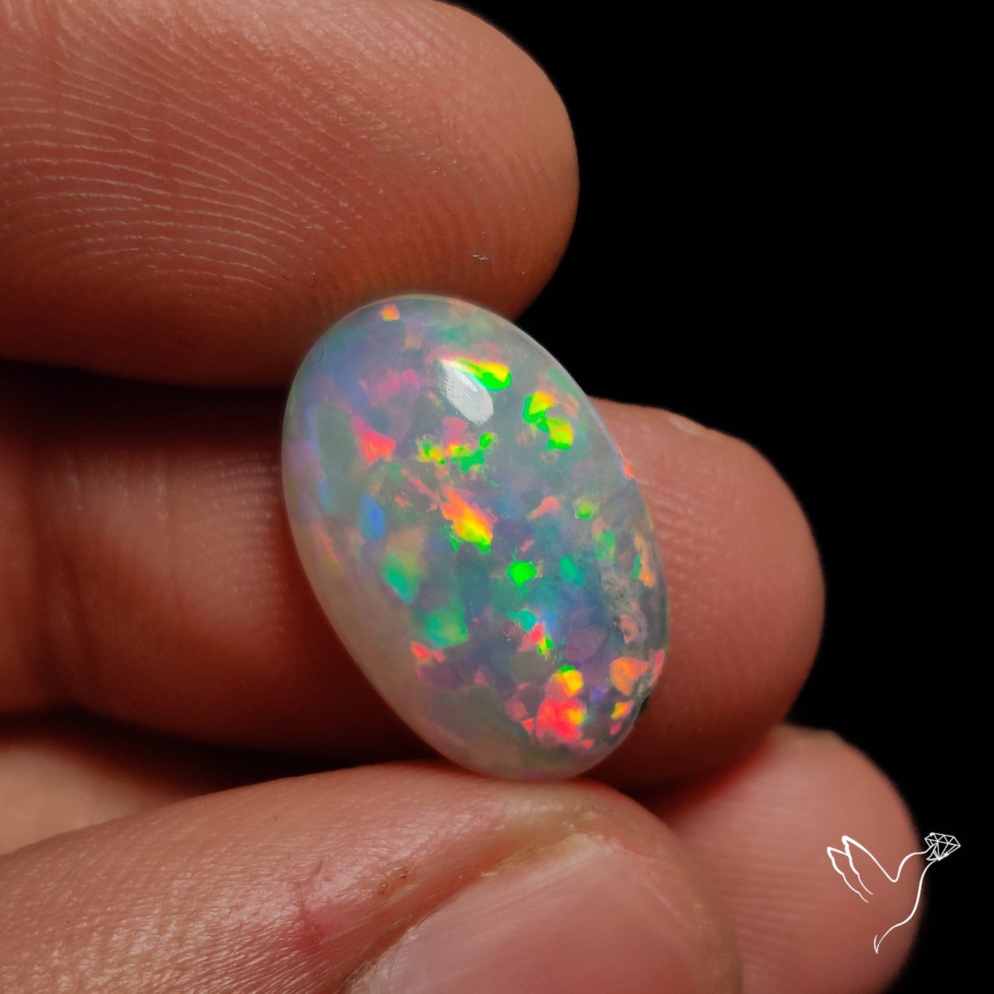Ethiopian Opal Cabochon Rare Pin Dot Fire