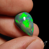 Natural Dark Ethiopian Black Opal Cabochon