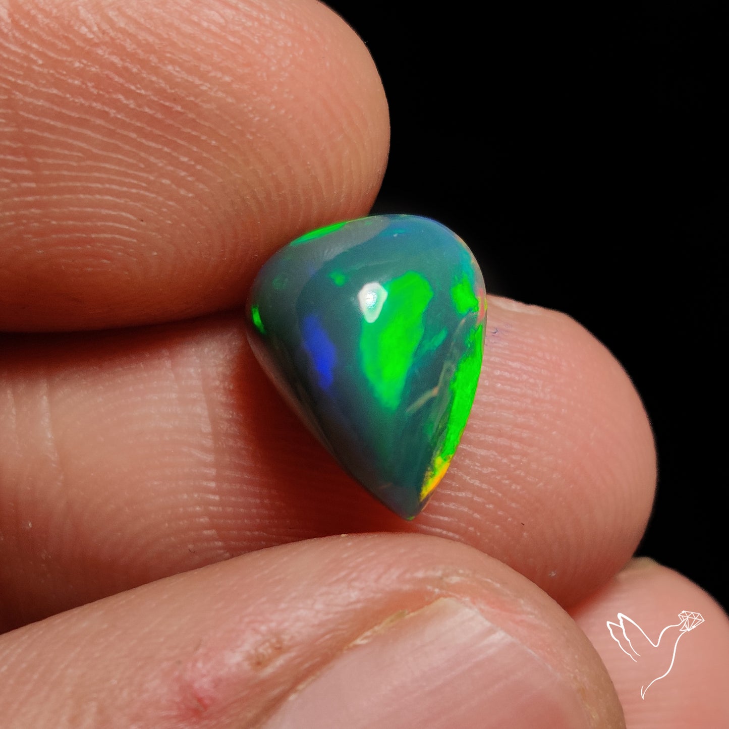 Black Ethiopian Opal Cabochon