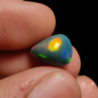 Black Ethiopian Opal Cabochon