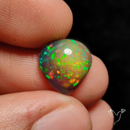Ethiopian Black Opal Cabochon Smoked