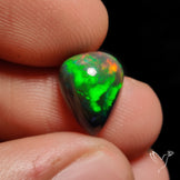 Ethiopian Black Opal Cabochon Smoked