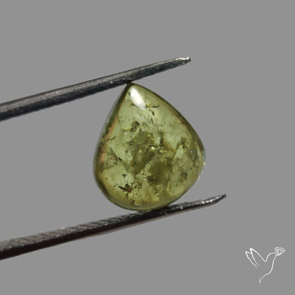 Rare Ural Demantoid Garnet Cabochon