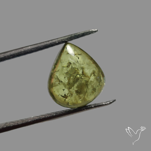 Rare Ural Demantoid Garnet Cabochon
