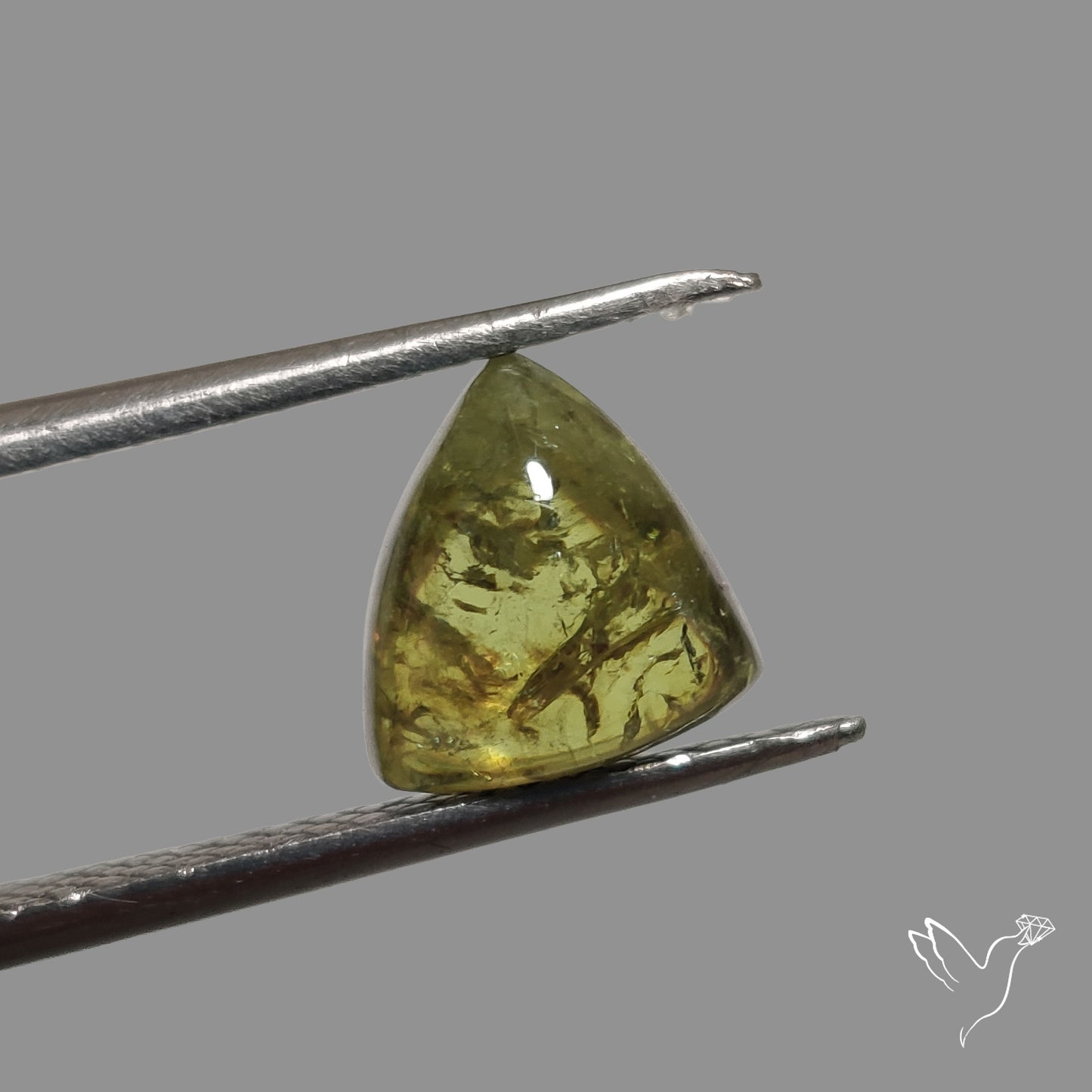 Rare Ural Demantoid Garnet Cabochon