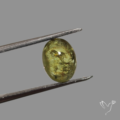Rare Ural Demantoid Garnet Cabochon