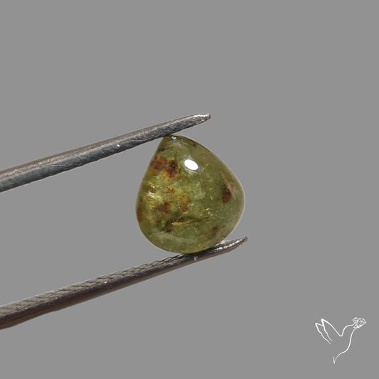 Rare Ural Demantoid Garnet Cabochon