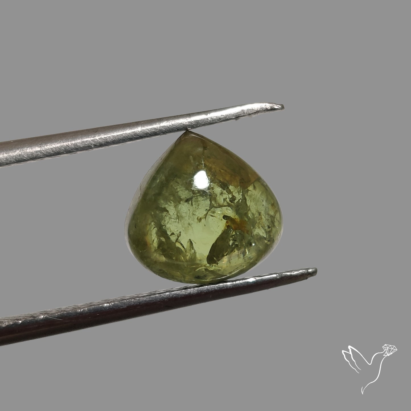 Rare Ural Demantoid Garnet Cabochon