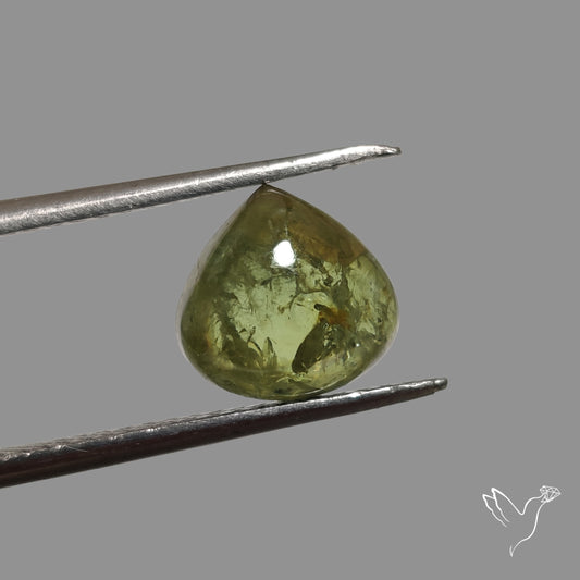 Rare Ural Demantoid Garnet Cabochon