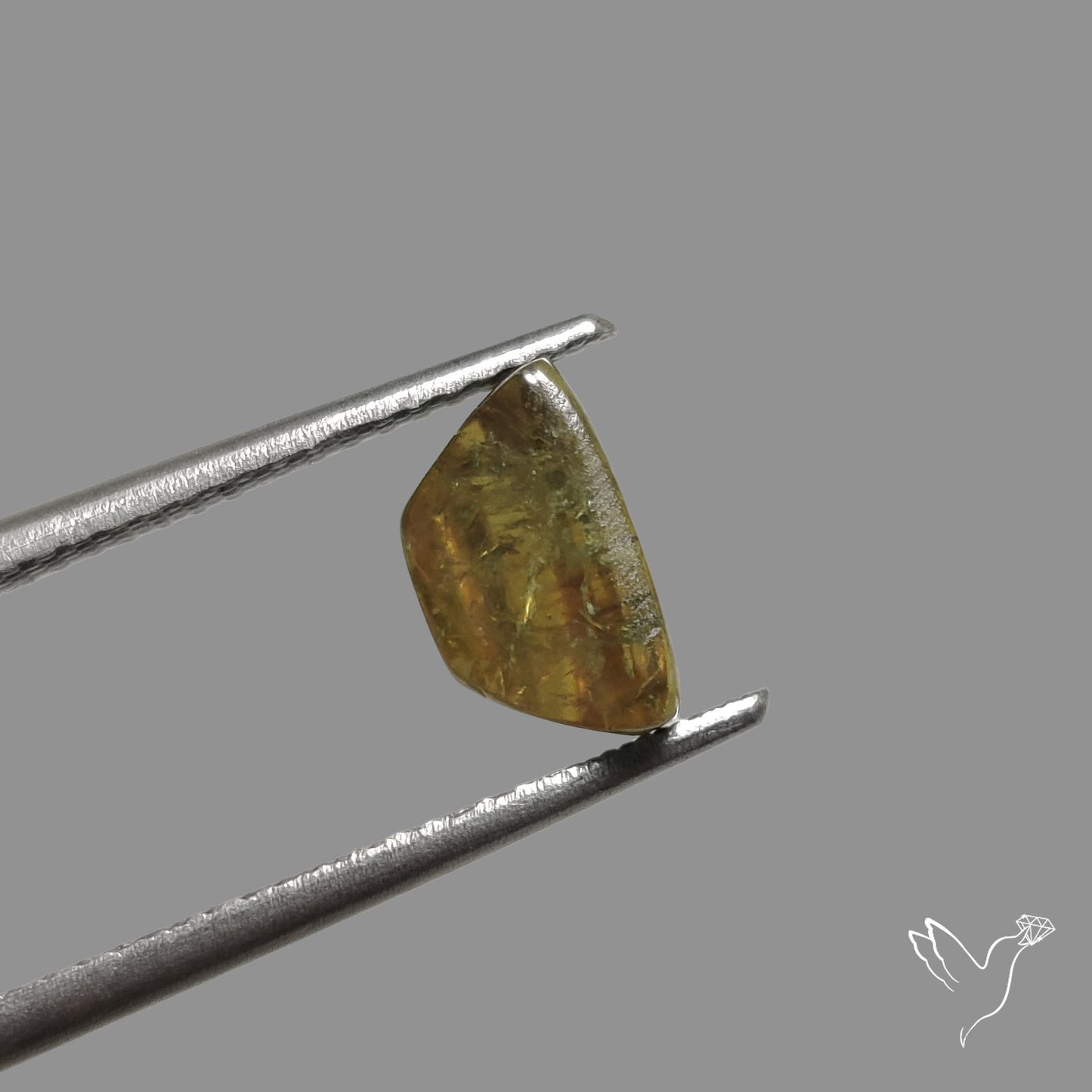 Rare Ural Demantoid Garnet Cabochon
