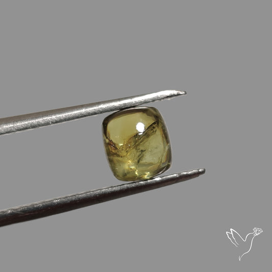 Rare Ural Demantoid Garnet Cabochon