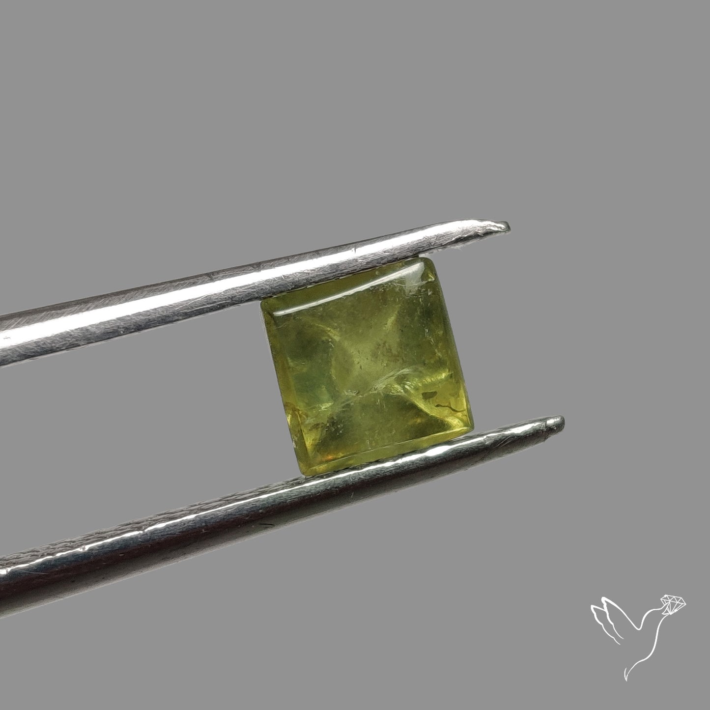 Rare Ural Demantoid Garnet Cabochon