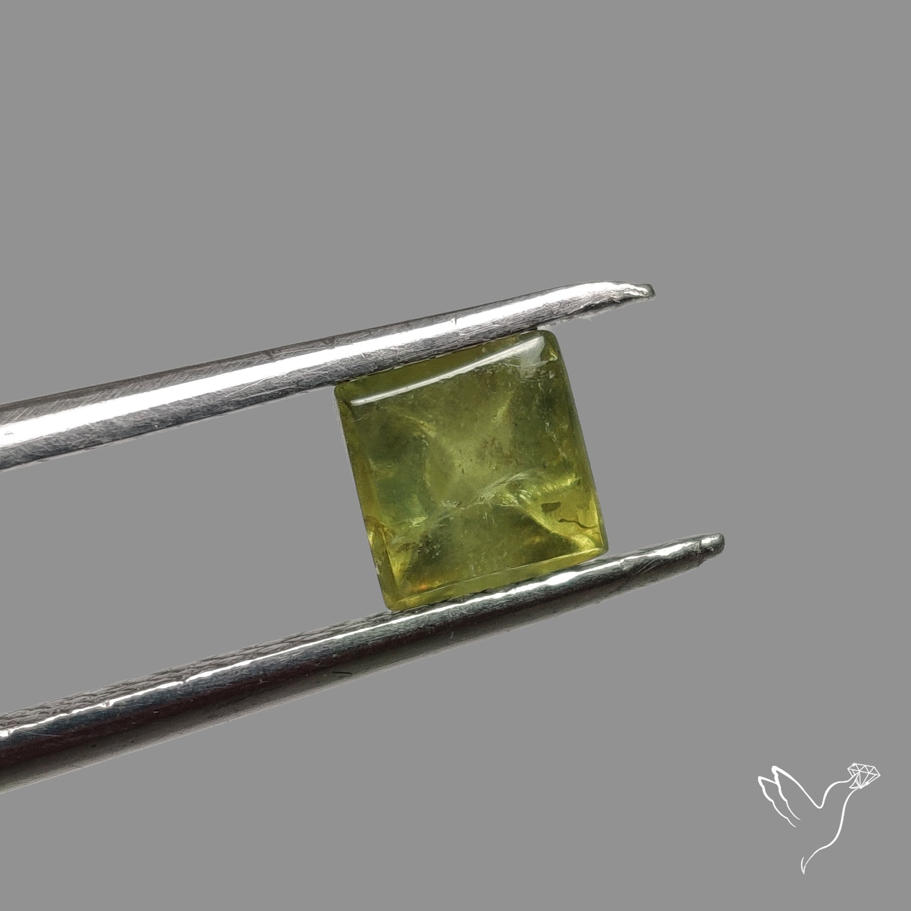 Rare Ural Demantoid Garnet Cabochon
