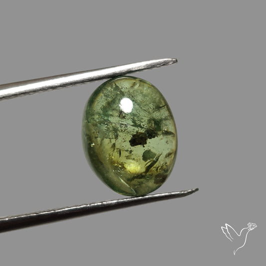 Rare Ural Demantoid Garnet Cabochon