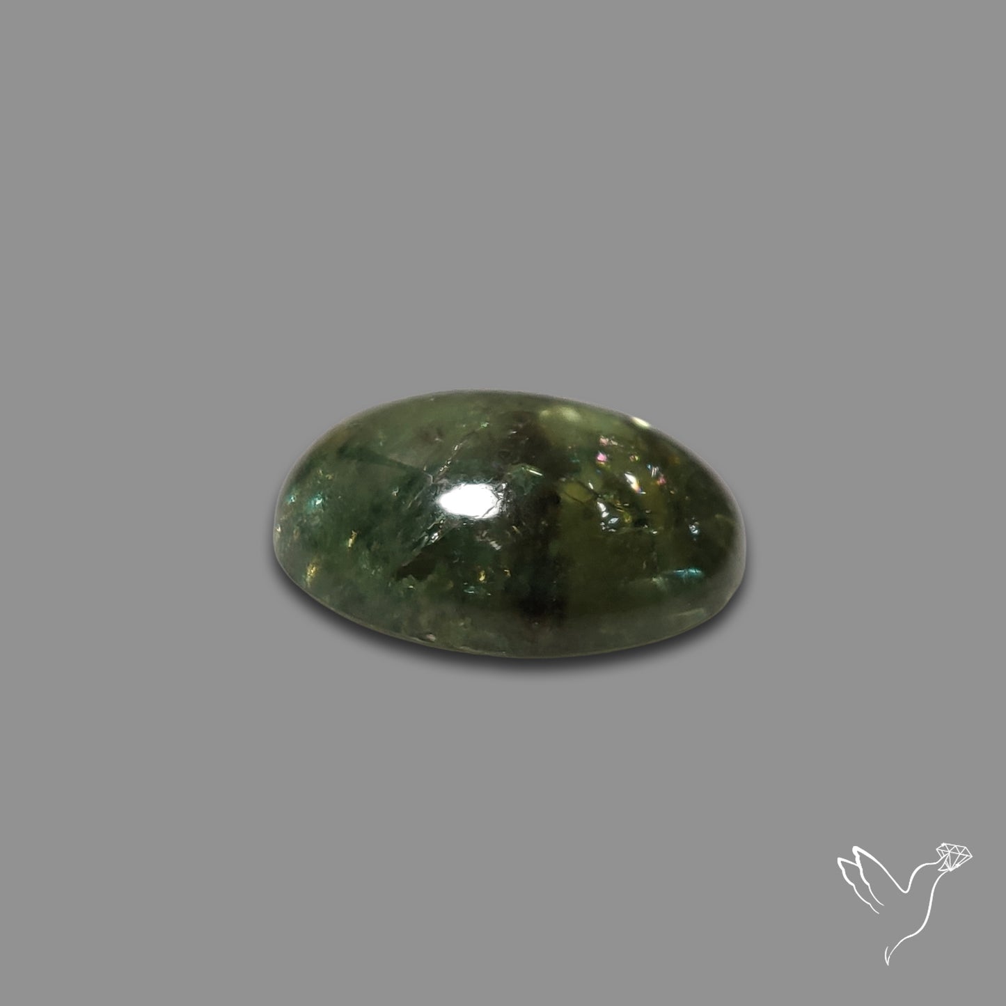 Rare Ural Demantoid Garnet Cabochon
